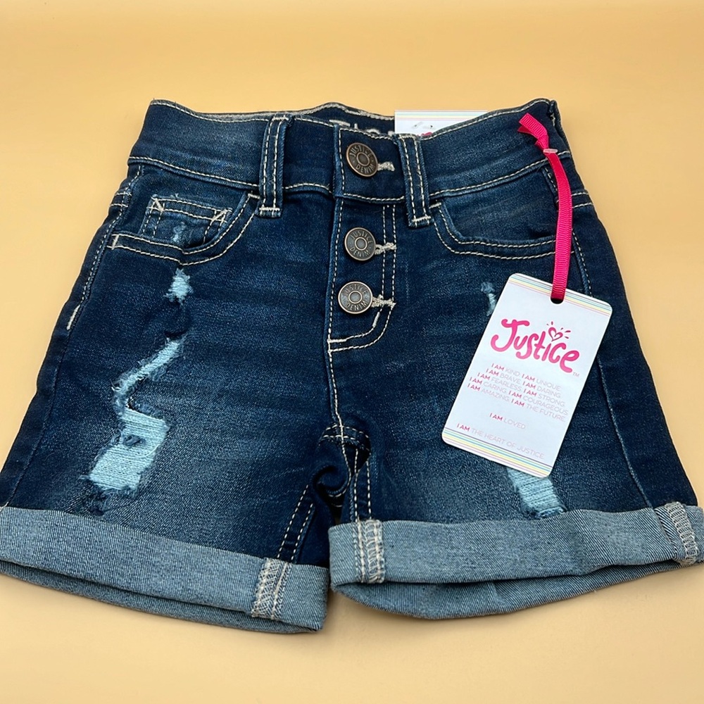 Justice denim shorts size 6